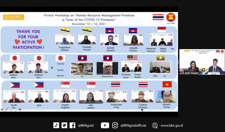 Delegasi BKN Ikuti Lokakarya "Human Resource Management Practices In Times Of Covid-19 Pandemic”