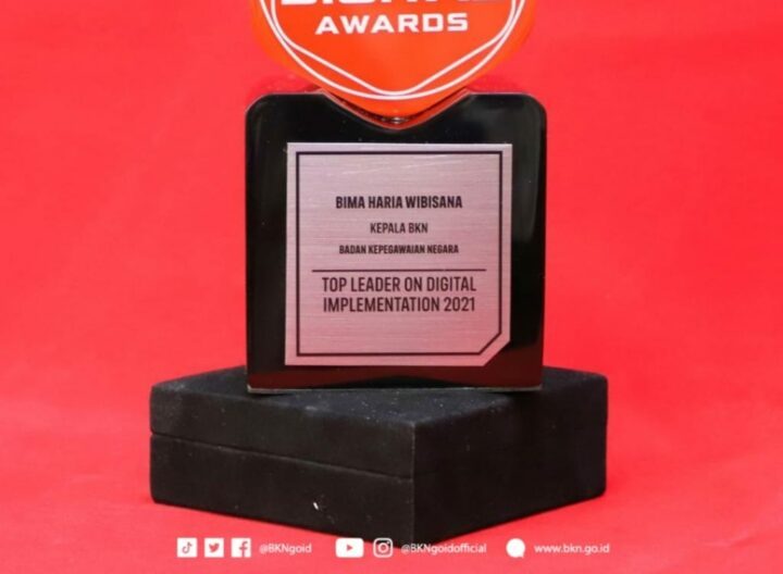 Kepala BKN Bima Haria Wibisana Raih Top Leader On Digital Implementation 2021