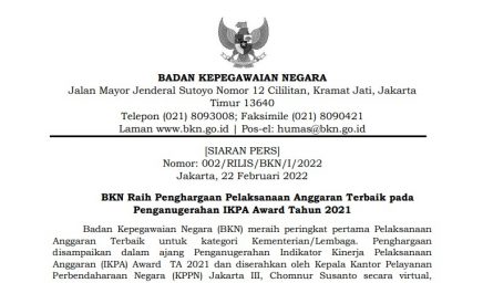 BKN IKPA Award 2021