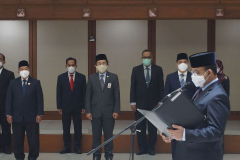 23-02-2021 - Pelantikan & Pengambilan Sumpah Jabatan Pejabat Pimpinan Tinggi di lingkungan Pemprov JKT, pengukuhan Kakanreg 5