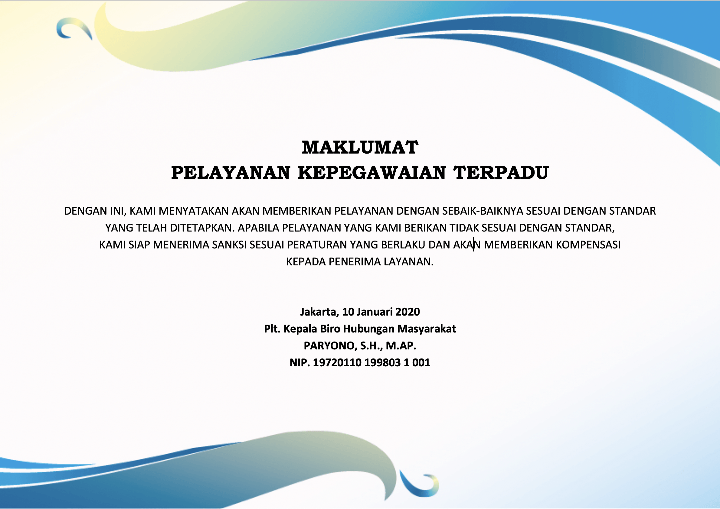 Pelayanan Terpadu Badan Kepegawaian Negara