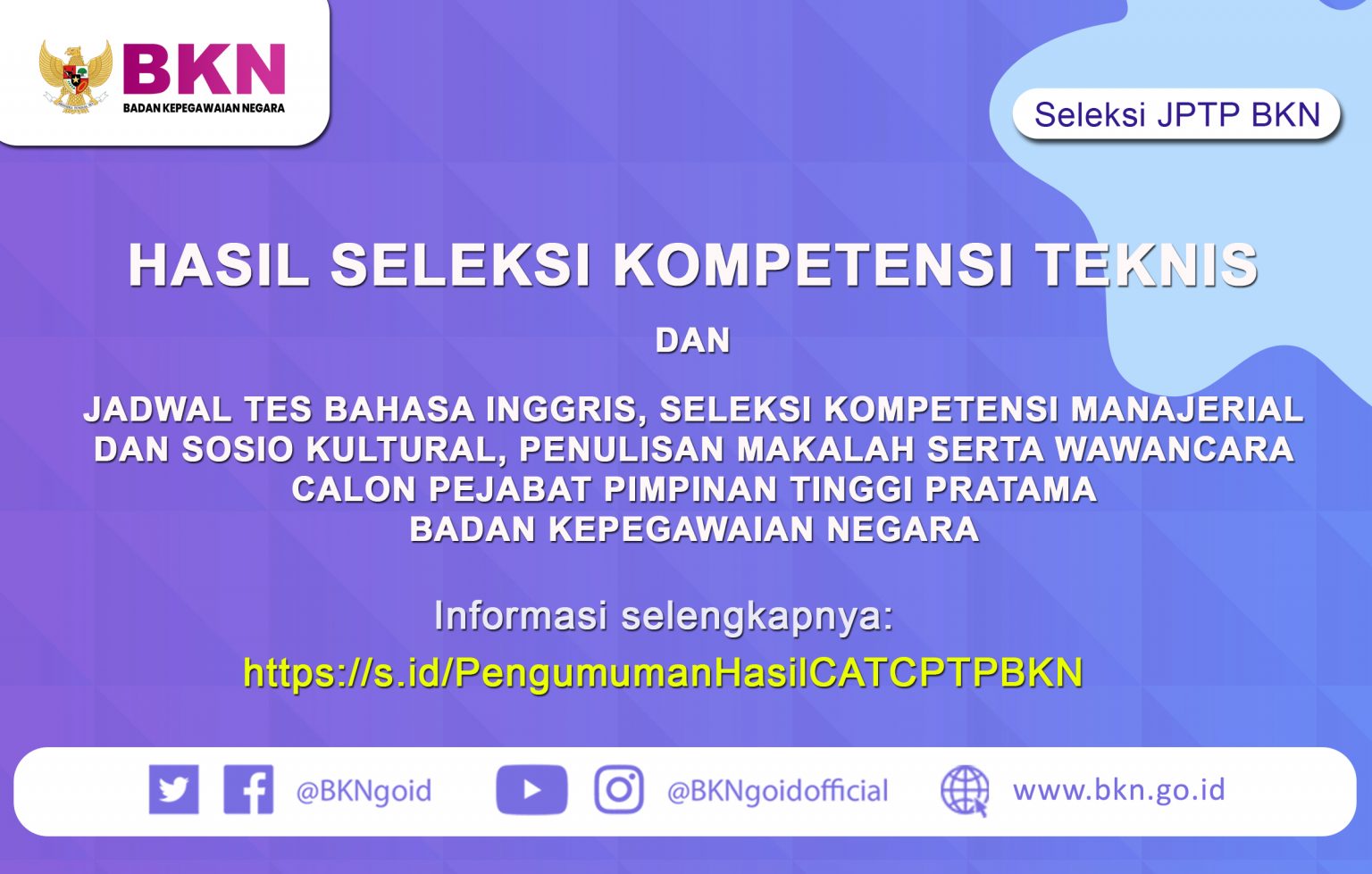 Pengumuman Hasil Seleksi Kompetensi dan Jadwal Tes Bahasa Pengumuman Hasil Seleksi Kompetensi dan Jadwal Tes Bahasa