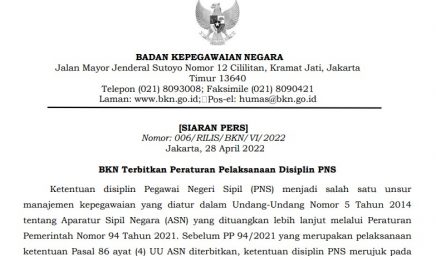 BKN Terbitkan Peraturan Pelaksanaan Disiplin PNS