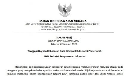 Tanggapi Dugaan Kebocaran Data Di Instansi Pemerintah